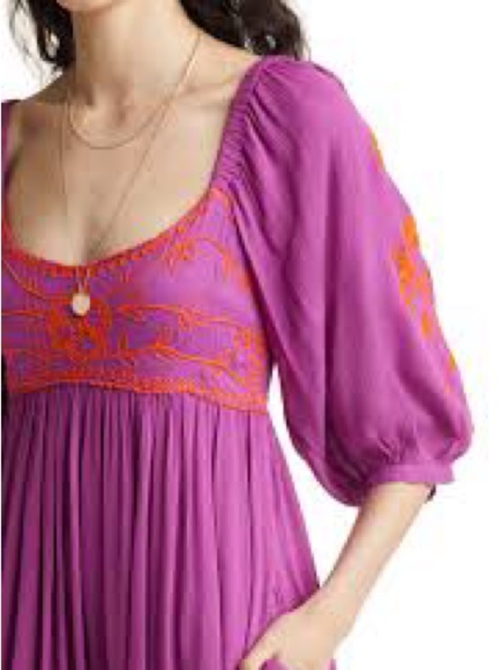 Free People Wedgewood Maxi Dress in Orchid Pavillion Size Med - Picture 2 of 13